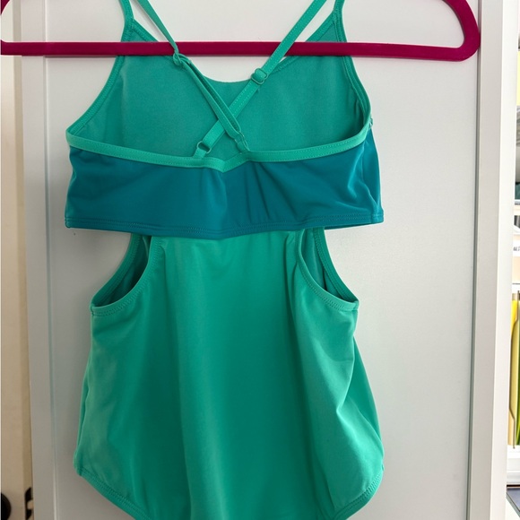 Lands' End Aqua and Turquoise Swimsuit - Picture 4 of 7